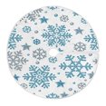 thumbnail image 1 of Falda para árbol de Navidad en forma de copos de nieve, color azul, 90 cm de diámetro, 1 of 6