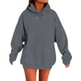 thumbnail image 2 of Gray Sweaters for Womens Oversized Winter Cotton Sweatshirts Pullover 2025 Fashion Tops Trendy Outfits Womens Fall Fashion 2025, 2 of 6