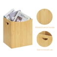 thumbnail image 2 of 2pack Bamboo Waste Bin in Natural Bamboo Color home Trash Can, 2 of 5