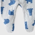 thumbnail image 6 of 3-6 Months Newborn Preemie Boys Girls Underwear Pajamas Rompers Home Clothes Footed Sleeper Gown With Mitten Footed Print Infant Play For 0 6 Months Grey Rompers Baby Gift, 6 of 6