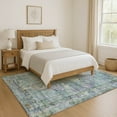 thumbnail image 7 of Addison Rugs Mayfield Premium Machine Washable Traditional Global Teal Rectangle Rug, 10' x 14', 7 of 7