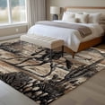 thumbnail image 4 of Brown Western Farmhouse Area Rugs 5'x8', Washable Small Throw Rugs for Classroom Bedroom, Vintage Cowboys Cactus Indoor Outdoor Rug Non-Slip Low Pile Carpet Runner Reversible Floor Mats, 4 of 8