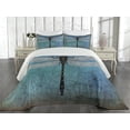 thumbnail image 2 of Ambesonne Grunge Quilted Coverlet 3 Pcs, Dragonfly Bug Turquoise, Queen Size, Turquoise Dark Blue, 2 of 4