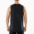 thumbnail image 4 of Chbgutlmr T-Shirts Men Crewneck Sleeveless Loose Muscle Tees Size Split Curved Hem Workout Tank Tops, 4 of 5