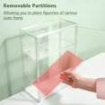 thumbnail image 3 of Acrylic Display Case for Collectibles 3 Tier Figure Display Case with 2 Movable Plates Clear Display Cases for Figures with Magnetic Door Tall Display Box, 2 Pack, 3 of 7