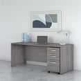 thumbnail image 2 of Studio C 72W x 30D Office Desk with Mobile File in Gray - Engineered Wood, 2 of 7