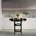 thumbnail image 3 of Costway 36.5" Comptoir Hauteur Table à Manger W / 42" Table Ronde et 2 Étages Étagère de Stockage, 3 of 10