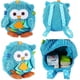 thumbnail image 2 of Mochila Para Bebés Y Niños, Mini Bolso De Felpa Lindo Búho 3D, Mochila Preescolar De Dibujos Animados De Animales Para Niños De 2 A 5 Años Azul, 2 of 5
