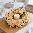 thumbnail image 5 of YOHAVEN Wildflower Candle Ring Wreath, Premium Artificial Floral Candle Holder For Home Or Wedding, Multi-Color Seasonal Accent, Lightweight 20 cm, Perfect For Tables, Mantels, Photo Props, 5 of 6