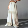 thumbnail image 4 of XFLWAM Women's Wide Leg Pants High Waisted Slacks Work Pants Casual Palazzo Pants Business Dress Suit Trousers with Pockets White L, 4 of 9
