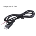thumbnail image 3 of Cable de alimentación USB C de 2 pines con conector flexible, cable desnudo de 22 AWG, compatible con carga de 5 V y 3 A., 3 of 5