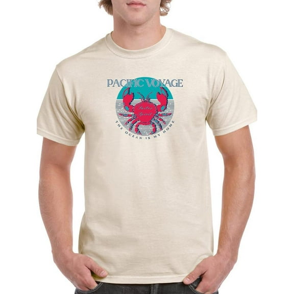 Pacific Voyage Crab Sign T-Shirt Men -Image by Shutterstock, Male Medium