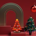 thumbnail image 4 of Matsuzay de decoración de árbol de Navidad adorno de muñeca escritorio centro de decoración Metal artesanía granja decorativa Kits de decoración para fiestas Rojo S Matsuzay HA009214-03B, 4 of 6