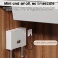thumbnail image 4 of Mini Electric Tankless Water Heater 3000W 110V Constant Temperature Instant Hot Water Heater with Remote Control Digital Display On Demand Hot Water Heater-White, 4 of 6
