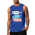 thumbnail image 2 of IYYVV Mens Sleeveless Tank Tops Graphic Workout Muscle Gym T-Shirts Hawaiian Printed Summer Beach Vacation Tops Blue 3XL, 2 of 4