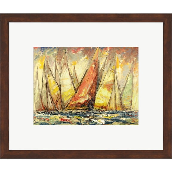 Great Art Now Grande Regata by Luigi Florio, Framed Wall Art, 25.75W x 21.75H