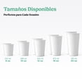thumbnail image 4 of 120 Vasos para café de Cartón Blanco 16 oz (473 ml) - Vasos Térmicos para Bebidas Calientes - Paquete de 120 Piezas Biodegradables, 4 of 8