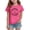 a11-Hot Pink, variant on KPOPLK Girls Striped Short Sleeve T Shirts Kids Summer Oversized Tops Casual Crewneck Tees 5-14 Years Size 11-12 Years,Pink