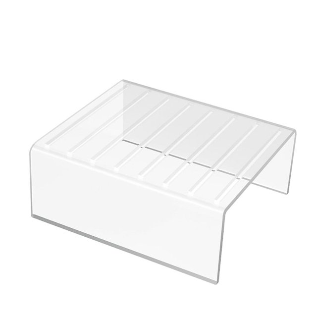 B Tablero rectangular del estante de la venta al por menor de la joyería del tenedor de la exhibición del pendiente de acrílico transparente