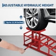 thumbnail image 5 of Hydraulic Car Ramps 2 Pack - 11000Lbs Capacity Low Profile Vehicle Ramps for Oil Changes, Trucks, Trailers & Garage Auto Repair, Heavy Duty Steel Construction, Red, 5 of 6