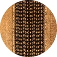 thumbnail image 1 of Ahgly Company Indoor Round Abstract Orange Modern Area Rugs, 3' Round, 1 of 4