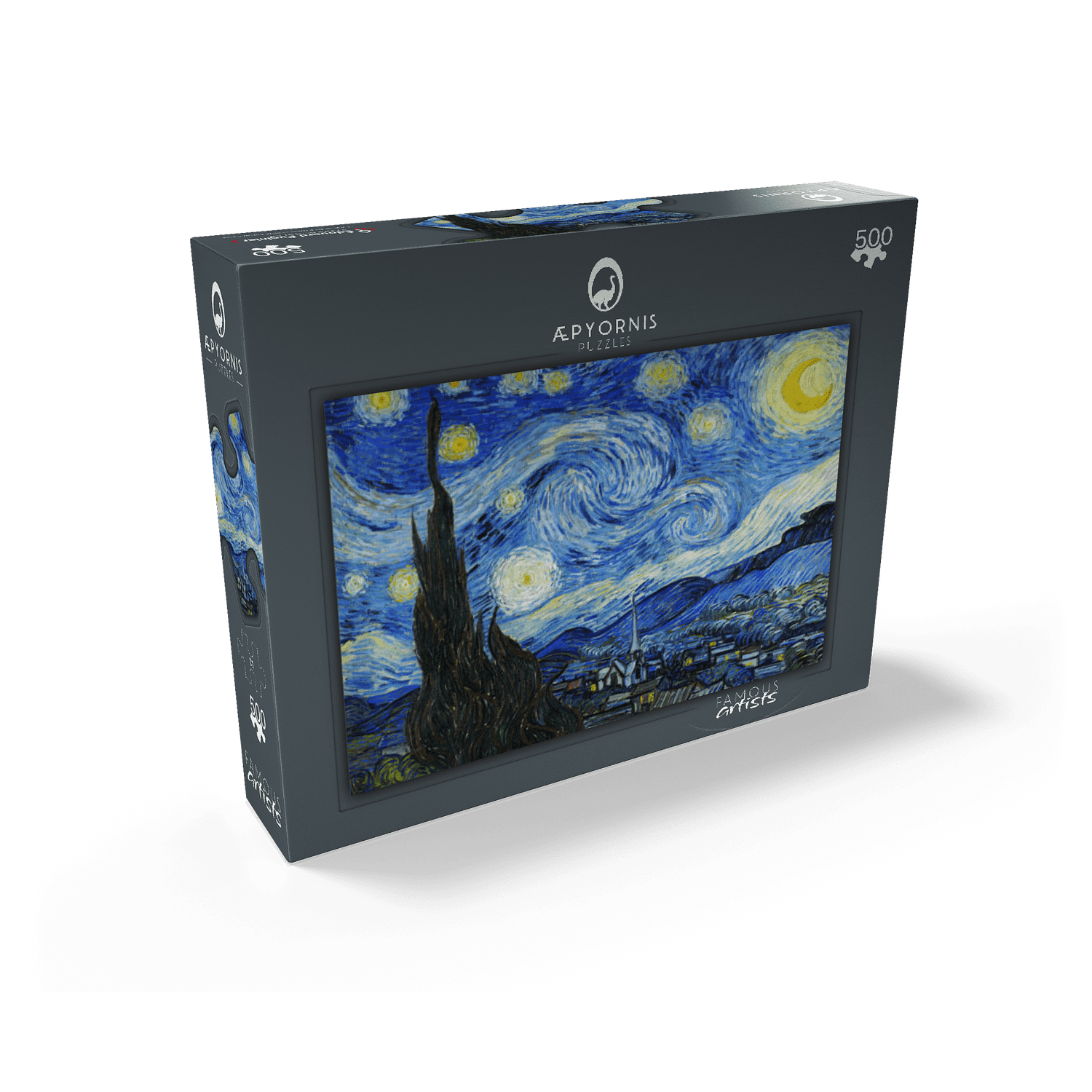 MyPuzzle - The Starry Night 1889 By Vincent Van Gogh - Premium 500 Piece Jigsaw Puzzle for Adults