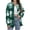 1 Green, variant on Womens Plaid Shirts Flannel Shacket Jacket Long Sleeve Button Down Boyfriend Shirt Coats