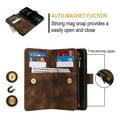 thumbnail image 2 of Allytechgroup for Apple iPhone 15 Pro Wallet Case with Cards Holder/ Zipper Pocket/ Crossbody Shoulder Strap/ Hand Wrist, RFID Blocking PU Leather Protective Drop Proof Case for Women Men,Brown, 2 of 9