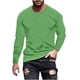 thumbnail image 2 of pstuiky mangas largas para hombre, Camisa de manga larga con cuello redondo, color liso, informal y cómoda para hombre. salir tops s, 2 of 5