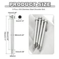 thumbnail image 2 of 8 Pcs 304 Stainless Steel Shoulder Bolt 6mm Shoulder Dia 65mm Shoulder Length M5x0.8 Thread Hex Socket Shoulder Bolts for Hydraulic Injection Molding Machinery Industries, 2 of 6