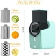 thumbnail image 4 of Cheese Grater Rotary, Electric Grater for Kitchen with 3 Sets of Blades, 3 in 1 Multi Rotary Cheese Grater Vegetable Slicer for Fruit and Vegtables, 4 of 5