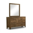 thumbnail image 5 of FOA Emerie 5pc Walnut Wood Bed Set - Queen + 2 Nightstands + Dresser + Mirror, 5 of 5