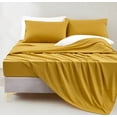 thumbnail image 2 of Chezmoi Collection Extra Soft Bed Sheets Set, Double Brushed Microfiber 14-Inches Deep Pockets, 4-Piece Sheet Set, King, Mustard Yellow, 2 of 8