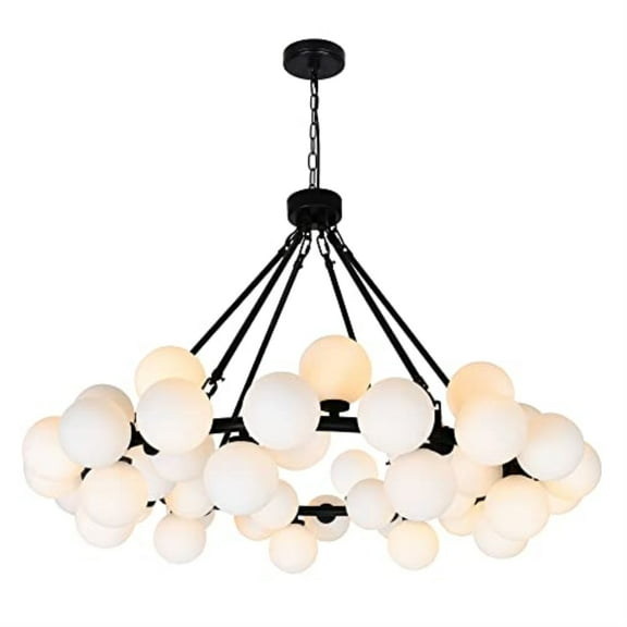 1020P39-45-101 CWI Lighting Arya - 315W 45 LED Chandelier-27 Inches Tall and 39 Inches Wide-Black Finish    -Traditional Installation