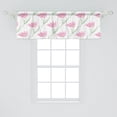 thumbnail image 2 of Ambesonne Floral Window Valance, Pink Tulips in Hand-drawn Style Repeating Motifs Inspired by Spring, Curtain Valance for Kitchen Bedroom Decor with Rod Pocket, 54" X 18", Pale Green Pale Pink, 2 of 3