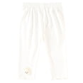 thumbnail image 3 of Afuyipoi Little Girls Cotton Lace Leggings Size 9M-3T Elastic Waist Breathable Lace Trim Capri Pants for Toddler Daily Play Outdoor School Casual Wear White Size 2T, 3 of 10