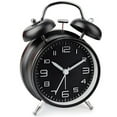 thumbnail image 4 of Clearance! [Non Ticking Twin Bell Alarm Clock Metal Frame 3D Dial with Backlight Function Desk Table Clock for Home Clock,RD2, 4 of 9