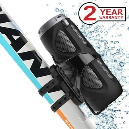 Bicycle Speakers Avantree Portable Wireless Bike Speaker with Bicycle Mount & SD Card Slot, 10W Powerful Enhanced Bass & Wireless NFC Pairing, Splash proof, Shockproof & Dustproof for Riding, Outdoor ()