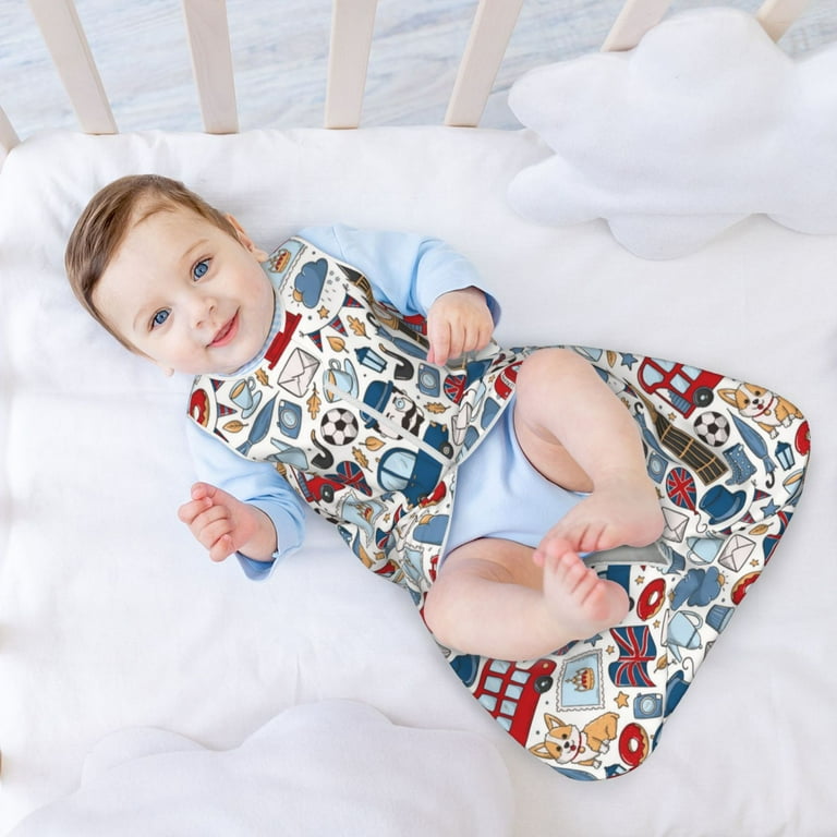 Bingfone Cotton Baby Sleep Sack Baby Wearable Blanket 2 Way Zipper Toddler Sleeping Sack for Baby Boys Girls London Symbols1