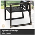 thumbnail image 5 of Dycanpo Outdoor Dining Chairs Set of 2,Weather Resistant Patio Chairs with Armrest for Indoors,Black, 5 of 8