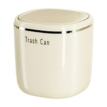CASAFUN Clear Mini Desktop Trash Can, Plastic Garbage Bin for Compact Spaces Under Tables & Counters,Miniature Wastebasket for Office Kitchens Bathrooms Bedrooms Dorms