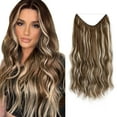 USYFAKGH White Wire Hair Extension Long Synthetic Clip In Wave Curly