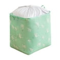 thumbnail image 2 of Cesta de almacenamiento de tela plegable de gran tamaño con cierre de cordón | Bolsa de edredón para mantas, ropa, ropa de cama | Organizador portátil para viajes en el dormitorio del hogar, 2 of 8