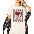 thumbnail image 3 of Game Day Striped Shirt for Women & Teen Girls Retro Football Season Comfort Colors Graphic Tee - Maroon on Ivory Shirt, Adult Medium, 3 of 5