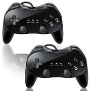 Donop 2 pack Controller Black for wii,Classic Console Gampad Gaming Pad Joypad Pro for Nintendo Wii 2 Pack