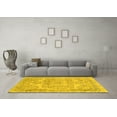thumbnail image 3 of Ahgly Company Indoor Square Abstract Yellow Modern Area Rugs, 8' Square, 3 of 4