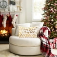 thumbnail image 5 of AuroraX 18x18 Inch Throw Pillow Covers White Christmas Fancy Winter Decorative Pillow Cases Indoor Plush Modern Hot-Stamped Maple Leaf Cushion Cover Livingroom,Room Decor, 5 of 6