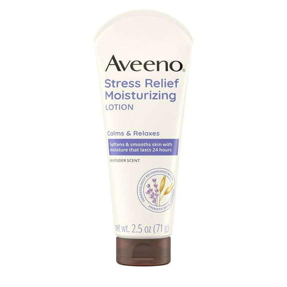 Aveeno Stress Relief Moisturizing Lotion, Lavender Scent, 2.5 Oz..