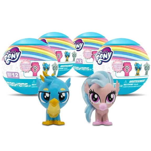 Mash'Ems - My Little Pony - Series 12 - Squishy Collectible Figure 4 Pack (Assortment May Vary)