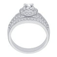 thumbnail image 3 of KATARINA 14K White Gold 1 cttw Diamond Halo Bridal Engagement Set (G-H, SI2-I1), 3 of 5